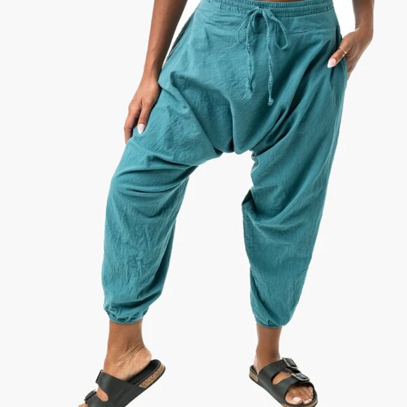 Winter Savannah Harem Pant Unisex Yoga Travel Baggy Cotton Boho Hippie - Picture 5 of 10